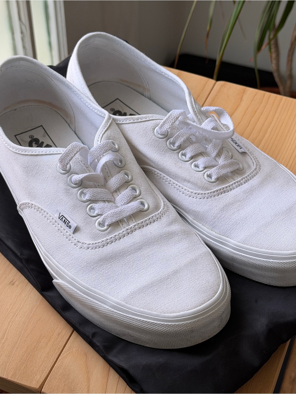Vans Authentic Classic Low-Top Canvas Sneakers in White